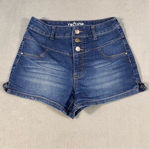 Refuse (by Charlotte Russe) Women's Dark Blue Jean Shorts, size 0